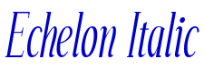 Echelon Italic लिपि